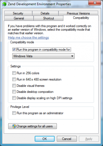 How to fix Zend 5.5.1 in Windows 7